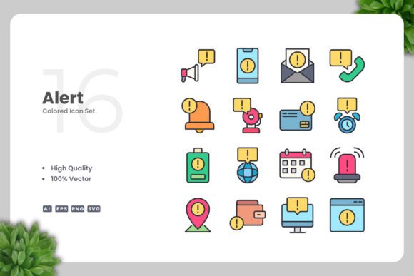 Alert Color Icons for Creative Projects