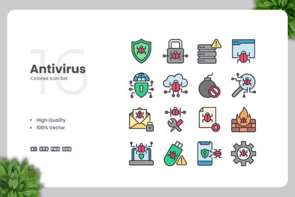 Antivirus Color Icons: A Versatile Design Tool for Modern Creators