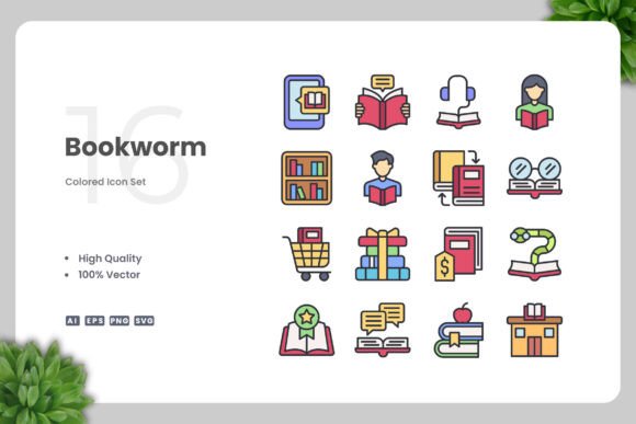 Bookworm Color Icons: A Versatile Tool for Modern Design Workflows