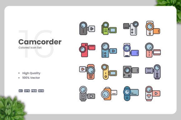 Camcorder Color Icons: A Versatile Design Solution