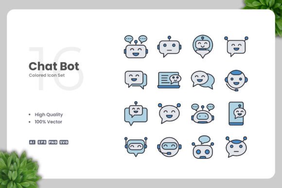 Chat Bot Color Icons: A Versatile Design Solution for Modern Projects