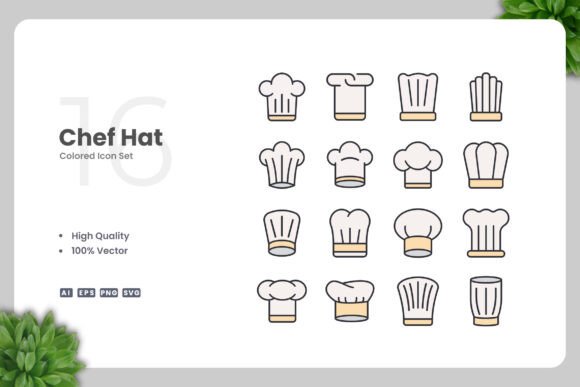 Chef Hat Color Icons