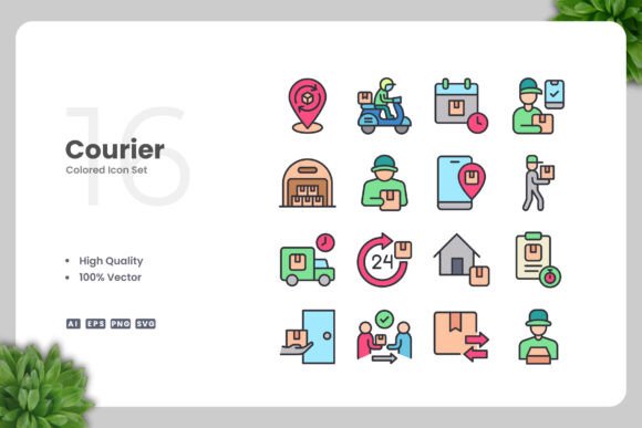 Courier Color Icons