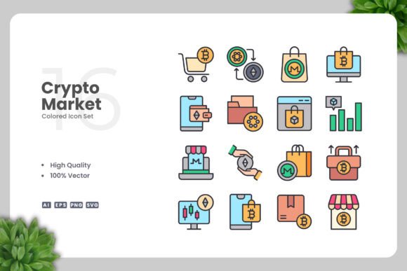 Crypto Market Color Icons: A Versatile Design Solution