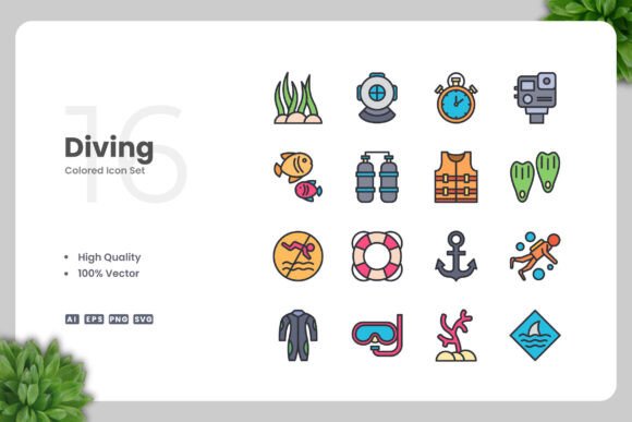 Diving Color Icons: A Versatile Design Resource for Modern Projects