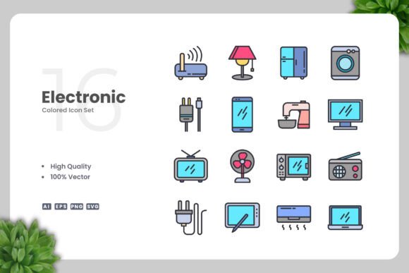 Electronic Color Icons: A Versatile Design Solution for Modern Projects