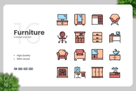 Furniture Color Icons: A Versatile Design Solution