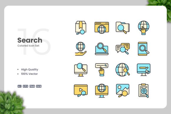 Search Color Icons: A Versatile Tool for Every Designer